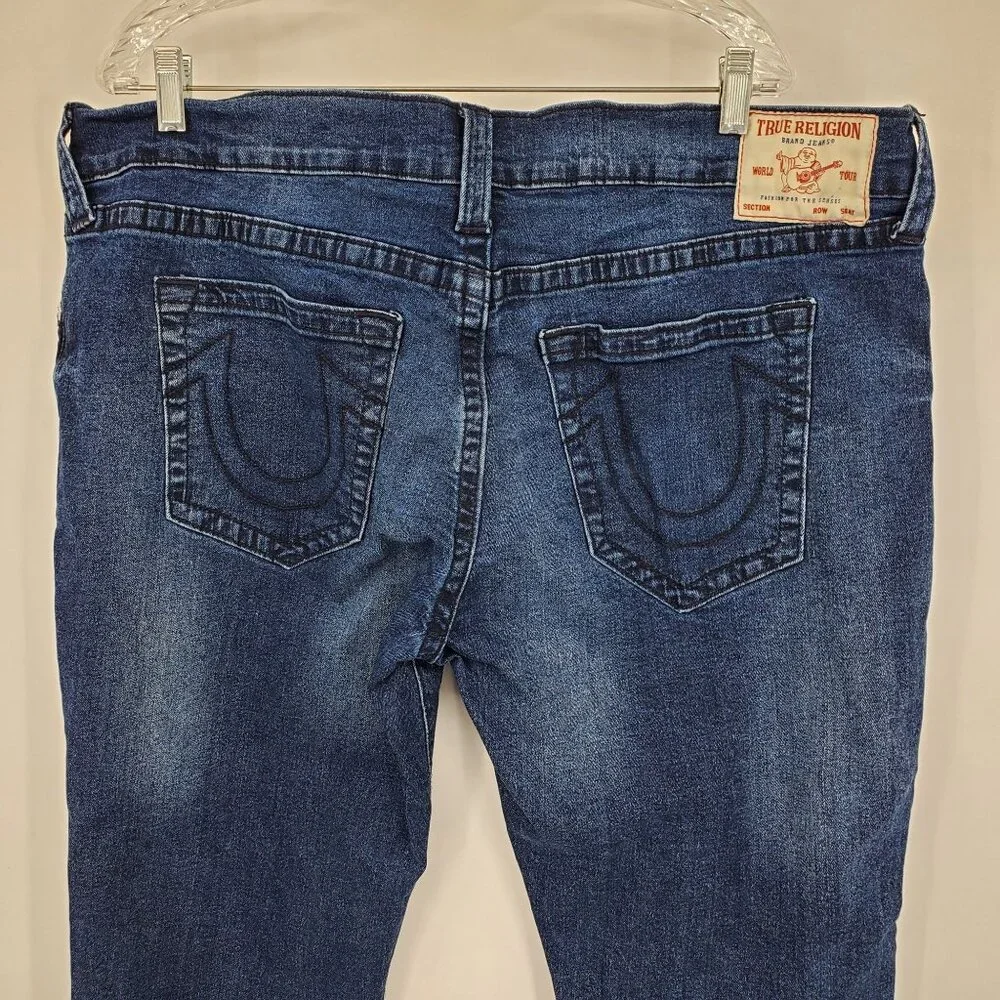 True‎ Religion Geno Relaxed Slim Fit Men's Dark Wash Denim Jeans Size 42